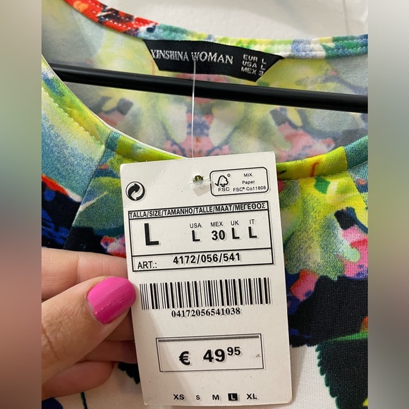 Colorful Abstract Print Mini dress from Italy - Picture 2 of 2